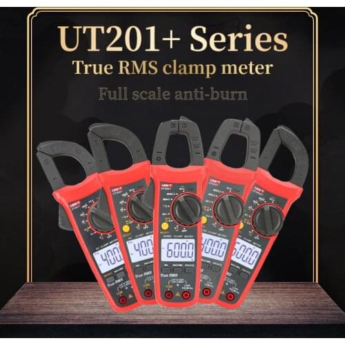 UNI-T UT201+/UT202+/UT203+/UT204+/UT202A+ Digital Clamp Meter High Precision Multimeter AC/DC Current Tester True RMS Auto Range