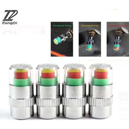 ZD 4Pcs Car Warning Pressure Tire Wheel Air Valve Caps Cover For Mercedes W203 W211 W204 W210 Benz BMW F10 E34 E30 F20 X5 E70 X6