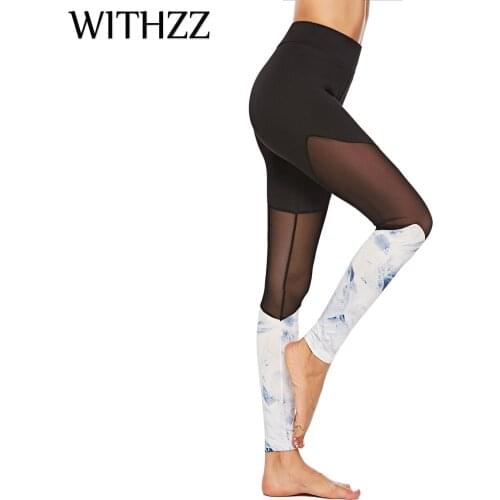 WITHZZ Sexy Openwork Leggings Women Leggins Elbows For Fitness Legging Legins Workout Jeggings Tayt Sportleggings Mesh Leggings