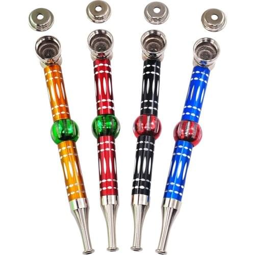 1 Pc Aluminum alloy Smoking Pipes Tobacco Pipe Grinder Smoke Narguile Hookah