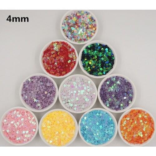 10g ABcolor 14style 4mm flat round loose sequins sewing wedding Paillettes dress craft decorative DIY Lentejuelas accessories