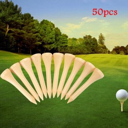 50pcs 42/53mm Professional Bulk Wooden Golf Tees Golfer Golfing Club