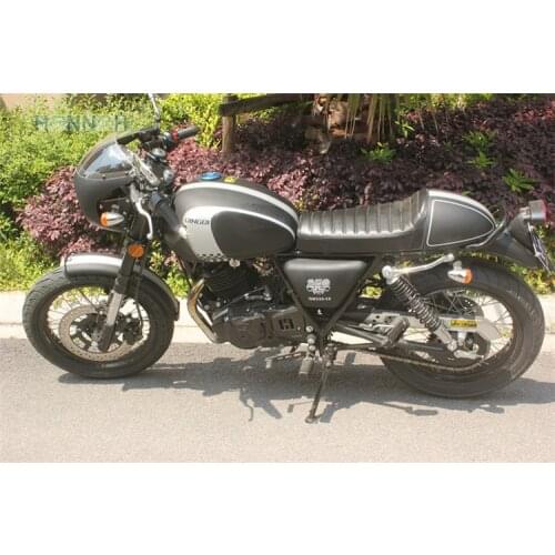 64MM Motorcycle Hump Cafe Racer Seat with cafe racer fairing FIT 7" HEADLIGHT and seat cover and 1pcs free sticker