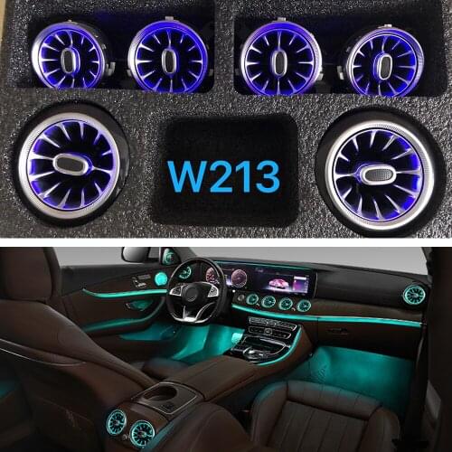 64 Front Air condition LED ambient light for W213 turbine air outlet LED lights for Benz E class W213 E200 E320 air vent inlet
