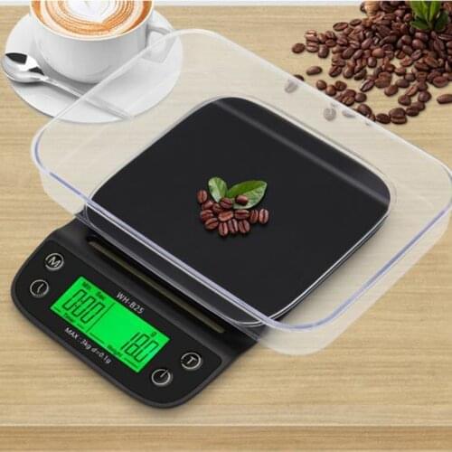 3kg/0.1g Drip Coffee Scale With Timer Portable Electronic Digital Kitchen Scale High Precision LCD Household Electronic Scales