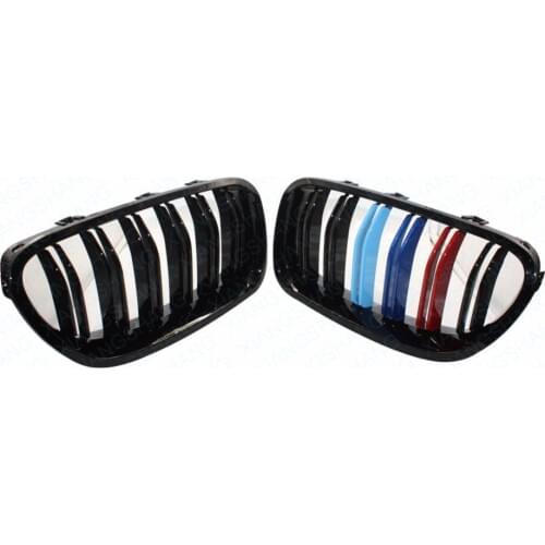 For BMW F10 F11 520i 523i 525i 530i 535i M Color Bumper Grid 2010+ 5 Series F10 Racing Grille Dual Slat Kidney Front Grills