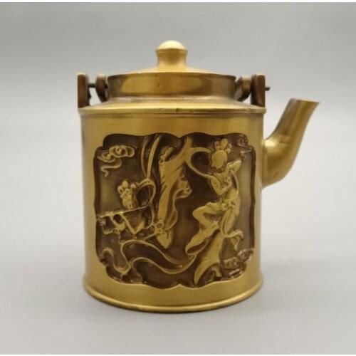 China brass fairy flagon crafts statue