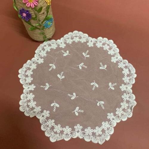 Lace Embroidery Place Table Mat Cloth Pad Cup Mug Drink Doily Dining Tea Coffee Coaster Wedding Christmas Placemat Kitchen