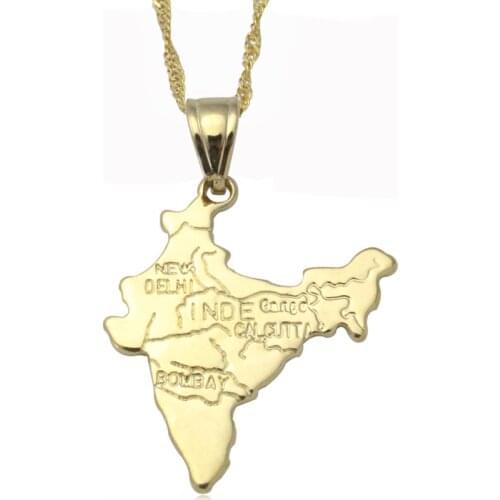 Inde map pendant & necklace for women & men, country map Inde map jewelry