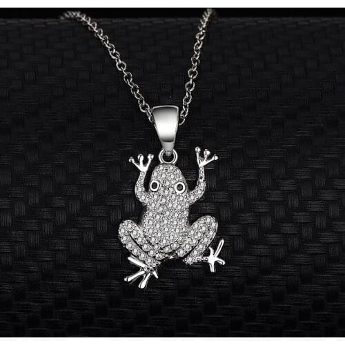 S925 Sterling Silver Europe And The United States frog Necklace Personality Animal Elves Fashion Jewelry Pendant