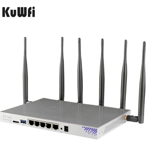 KuWFi 1200Mbps Wireless Router Openwrt 3G/4G LTE Wifi Router Dual-band Router Wifi Repeater With SIM Card Slot&RJ45Ports