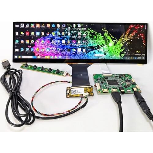 12.6 inch capacitive touch display module kit 1920*515 Strip shape LCD HDMI-compatible advertising Raspberry Pi Car LCD Module