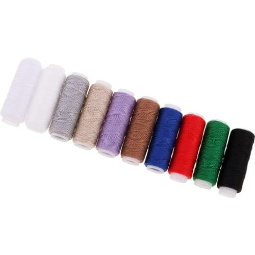 Upholstery Repair Kit 10 Pieces Extra Strong Jeans Thread & 7Pcs Upholstery Carpet Leather Curved Needles Set