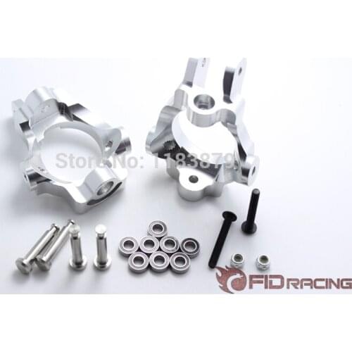 Front wheel hub carrier brace and stainless steel steering column castor block for LOSI 5IVE-T 5T Truck