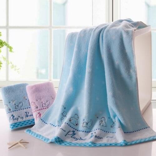 Wholesale price, 5 pieces, pure cotton bath towel, using no twist yarn process, especially soft and absorbent