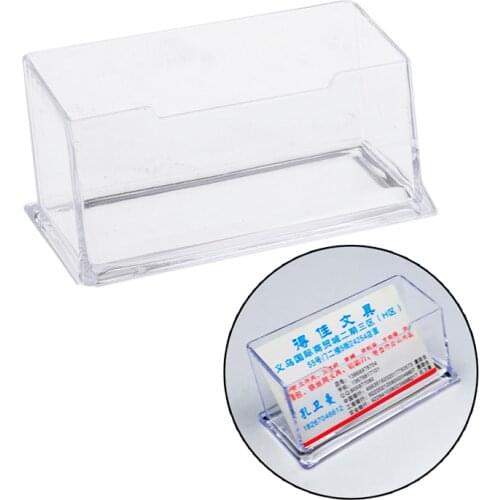 Plastic Business Card Holder Display Counter Desktop Gift Card Stand Clear