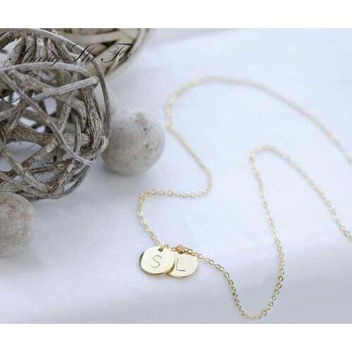 Moms gift name initial alphabet necklace, womens jewelry custom bath waterproof necklace baby girls initial jewe