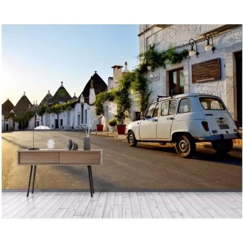 Custom photo 3d wall paper European nostalgic town street castle street view Background 3d wall murals wallpaper for walls 3 d
