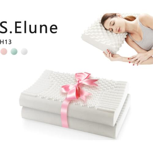 SElune Pure Natural latex thailand Remedial Neck sleep pillows Protect Vertebrae Health Care Orthopedic Bedding Cervical Pillow