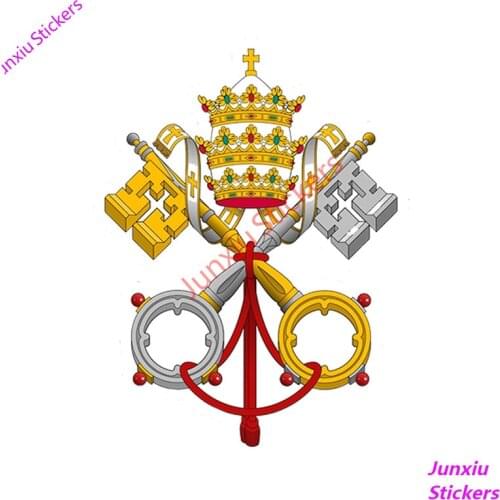 Holy See Catholic Church Emblem Vinyl Car Sticker Styling See of Rome City Waterproof Scratch-Proof Car Accessories KK13*7cm