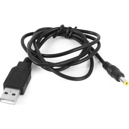 High Speed USB 2.0 A Male to DC 4.0mm x 1.7mm Power Cable 3Ft Black