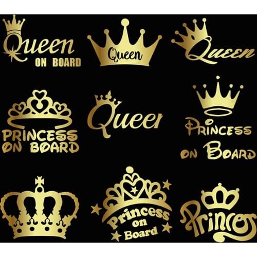 WaveHands Car Sticker Personality Crown Vinyl Decal Car Window Scratch Cover Decal Motorcycle Sticker Decal Crown