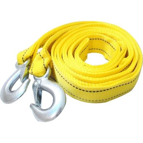 1PC Car Towing Rope Car Fluorescent Yellow Safety First Aid Towing Small Size Does Not Occupy Space Trailer Off-road Vehicle