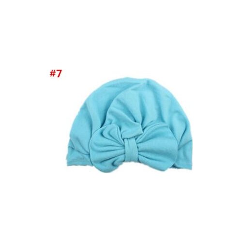10pcs Chosen Girls Boys Toddler Soft Turban Bowknot Cap Beanie Hat Muslim India Hat photography props Bohemian Hat