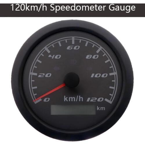 85MM Speedometer Gauge 120 km/h 200 km/h Car Boat Speed Meter With Left Right High Beam Indicator Lights Without GPS Antenna