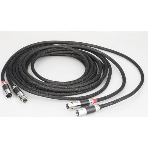 Pair Audiocrast AX800 100% Pure Solid Silver XLR Analog Audio Interconnect Cable Stereo Balanced XLR Cable HIFI