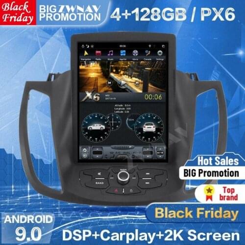 4+128G Tesla Screen For 2013 2014 2015 2016 2017 2018 2019 Ford KUGA Android 9 Unit Car Multimedia Player GPS Audio Radio Stereo