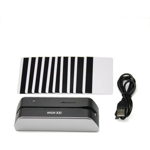 Deftun MSR X6 without bluetooth USB magnetic card reader writer MSRX6 compatible with msr605X msr x6bt msrx6bt