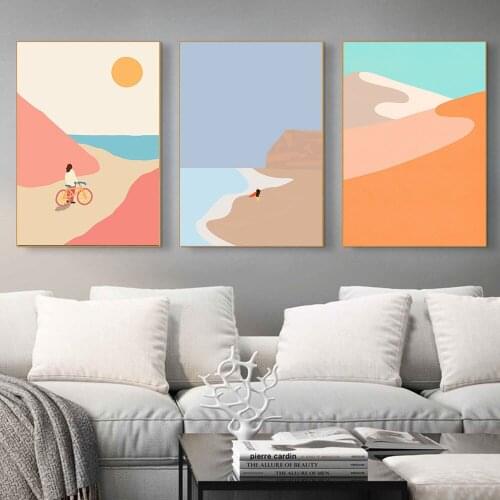 Room Decor Canvas Paintings Abstract Sun Landscape Wall Posters Art Prints for Home Design Frameless Nordic Minimalist Picture
