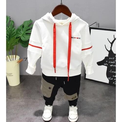 Kids Baby Boy Clothes Sets Casual Letter Printing Autumn Winter Outwear Sets Long Sleeves Tracksuit Top+Pant Outfits Hat Set