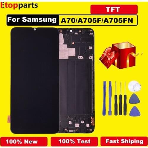 Display For Samsung Galaxy A70 LCD A705 A705F A705DS LCD Display Touch Screen Digitizer Assembly For Samsung A70 LCD with Frame