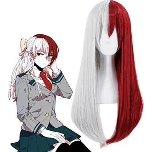 Long Wig Cosplay My Hero Academia Todoroki ShotoCostume Boku no Hero Academia Women Heat Resistant Hair Halloween Party Wigs