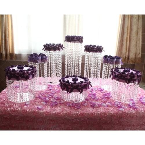DZ8Pcs Acrylic Cupcake Cake Round Cupcake Holder Stand for Wedding Birthday Party Christmas Decor Cake Cupcake Display