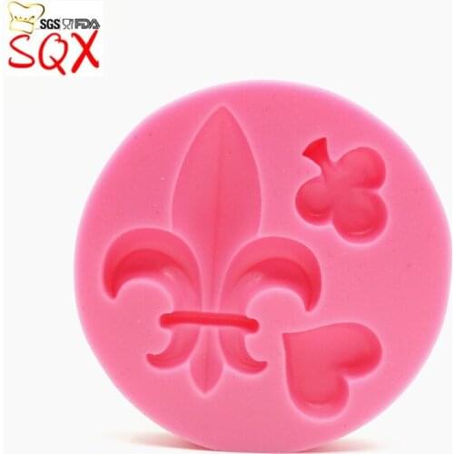 Cake Mold poker Silicone Mold Chocolate Fondant Cake Decorating Baking fondant Tool Bakeware Pudding SQ16107
