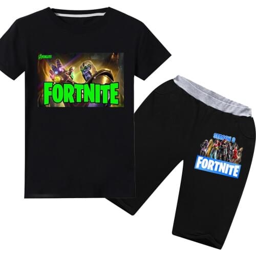 Fortnite Kids Boys Girls Summer Clothes Set Cotton Casual Short Sleeve T-Shirt Shorts Tops+Short Pants Childrens Clothing Sets