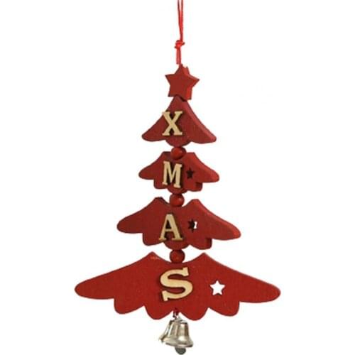 60% Hot Sale Christmas Decoration Fashion Lightweight Small Wooden Decoration Christmas Tree Pendant Gadget for Party Decoration