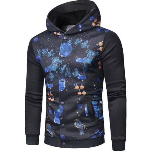Spring and Autumn Clothing 2020 New Fashion Casual Loose Printed Jacket Hooded Jacket Top