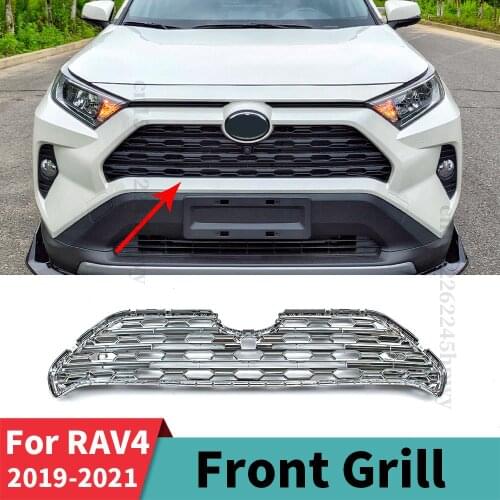 Front Grille Racing Grill Sport Inlet Grille Body Kit Modification Mash Tuning Accessories Refit For Toyota RAV4 2019 2020 2021