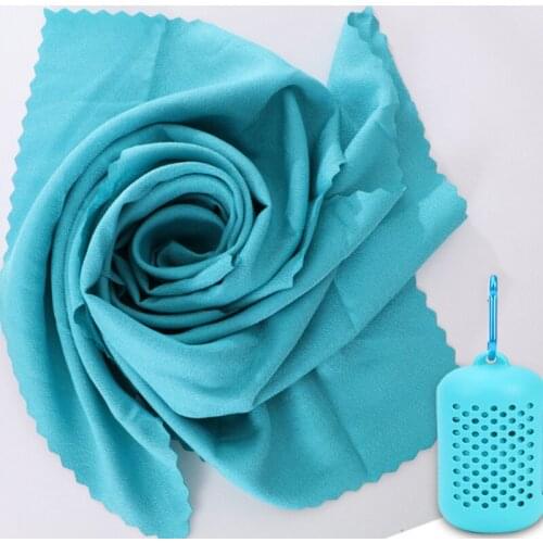 Portable Silica Gel Quick Drying Cold Feeling Exercise Towel Cold Towel Gym Quick Drying Sweat Towel Ultra Fine Exercise Towel