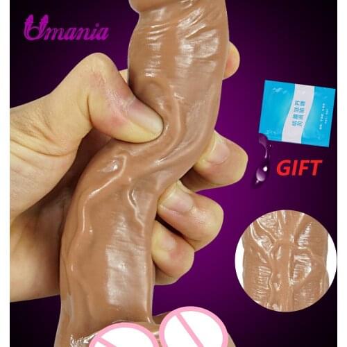 Skin Realistic Penis Super Huge Big Dildo Silicone Flexible with Suction Cup Artificial Penis Female Masturbator Sex Toys