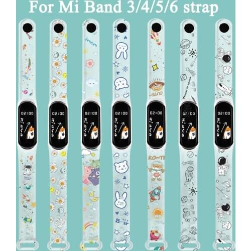 Transparent Silicone Strap for Xiaomi Mi Band 5 4 3 Replacement Watchband for Xiaomi Mi Band 4 3 Miband 6 Smart Watch WristStrap