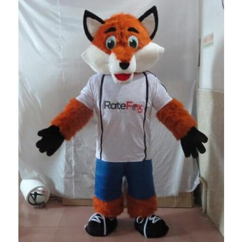 Adult Deluxe Sports Style Fox Christmas Mascot Costume Cosplay Animal Party Fancy Dress Parade Advertising Parade Fursuit Unisex