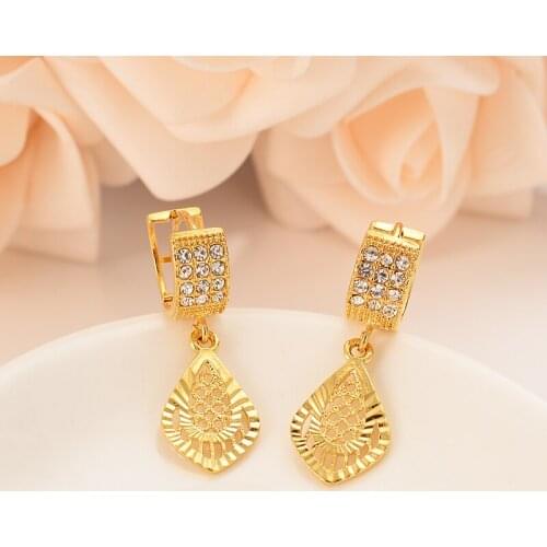 Token Drop Earrings for Women/Girl Gold Color african geometric Ethiopia Trendy Earrings Arab Middle Eastern Jewelry Gift