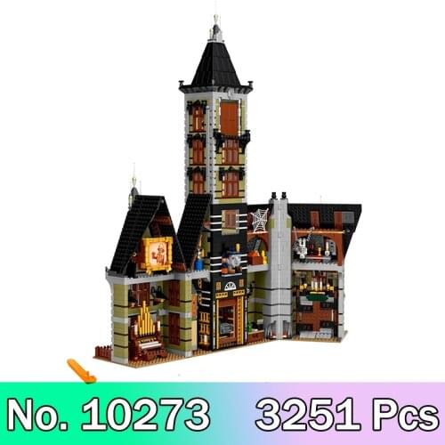 Building Blocks Park Haunted House Jumping Machine With Motor 10273 3251PCS Bricks Christmas Gifts