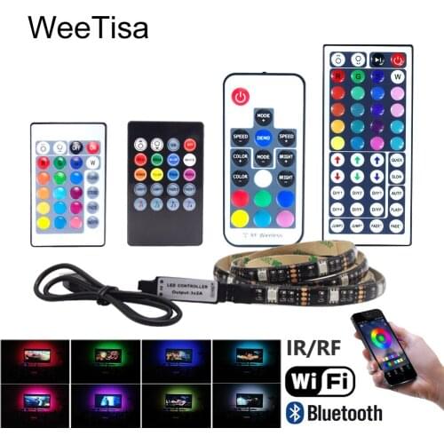 LED Strip USB Bluetooth Wifi Music 5V RGB Waterproof SMD 5050 TV Background LED Stripe Tape Ribbon Light for Computer
