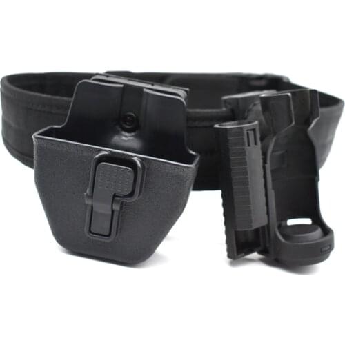 Tactical Hunting Handcuff Pouch Flashlight Holder Case Quick Release Molle Waist Belt Pockets Police Holster Military Equipment